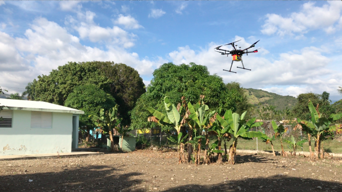 12 Dominican Republic Flying Labs field testing cargo drones to delivery medical supplies to a remote mountain village