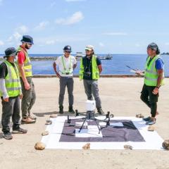 Phillipines Flying Labs in Tawi Tawi setting up cargo drone for a potential take off and landing site for an inter island delivery Kenneth Ramah