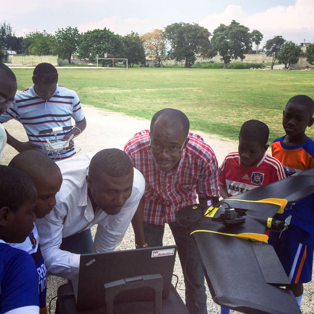Preparing a mapping flight plan for the eBee, with some support from the local football team. 